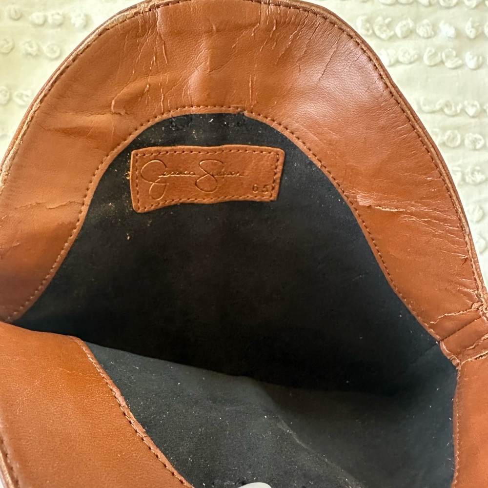 Jessica Simpson Caralee Round Toe Leather Western Boot - Picture 11 of 11